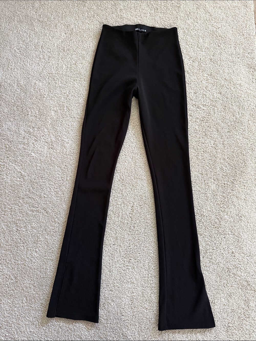 Zara Black Boot-Cut Flare Pants